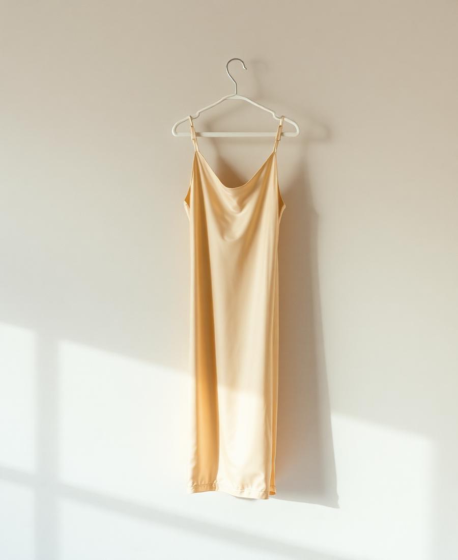 Aurore Silk Slip Dress — Apparel in Champagne